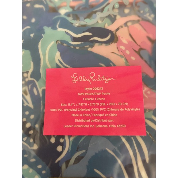 Lilly Pulitzer Shade Seekers GWP POUCH Zippered Clear Pool Travel Cosmetic NWT - Picture 2 of 2